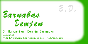 barnabas demjen business card